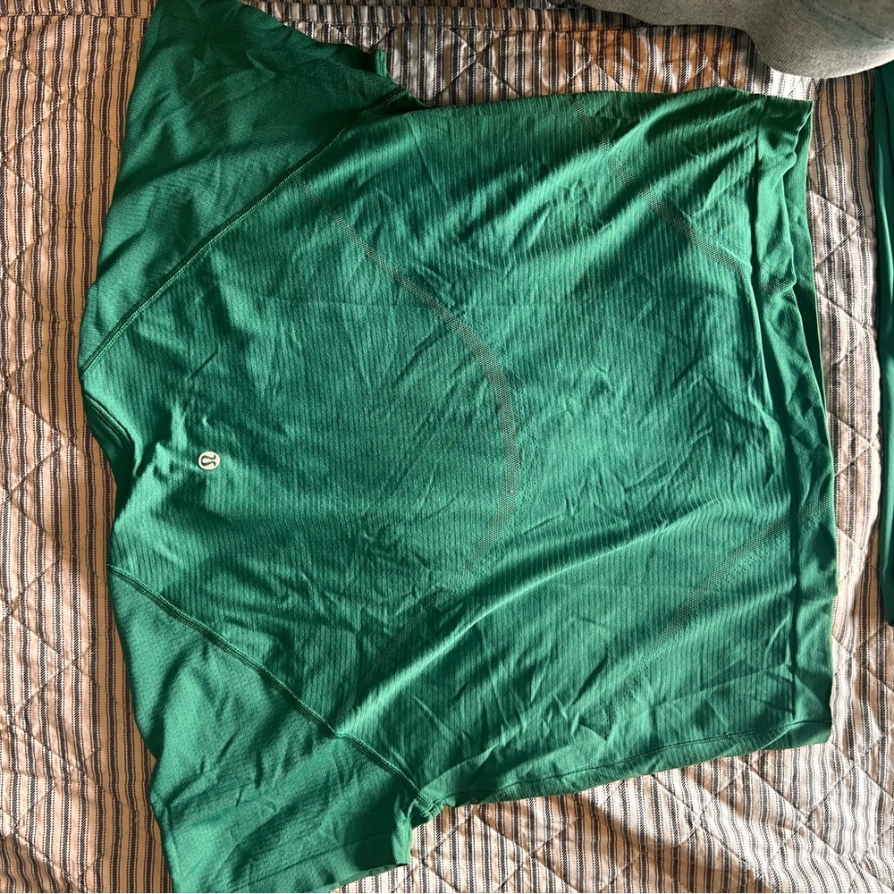 NWOT Lululemon Swiftly Tech Cropped Shirt and Align 28” leggings green - Picture 2 of 8
